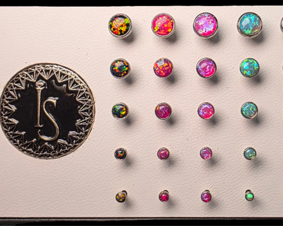 16ga Titanium Threaded Cabochan Fauxpal Tips from Industrial Strength