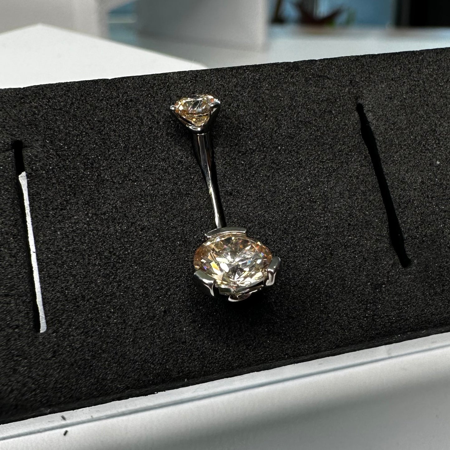 Industrial Strength 14ga Prong Navel Barbell