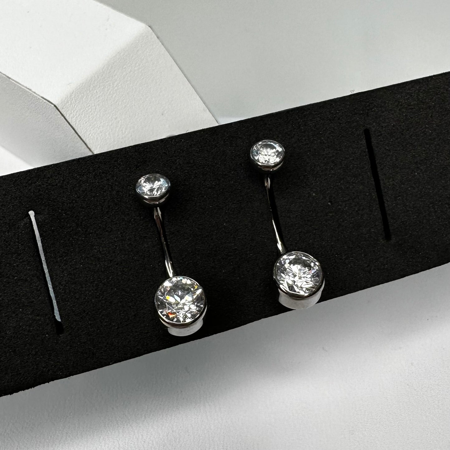 Industrial Strength 14ga Bezel Gem Navel Barbell