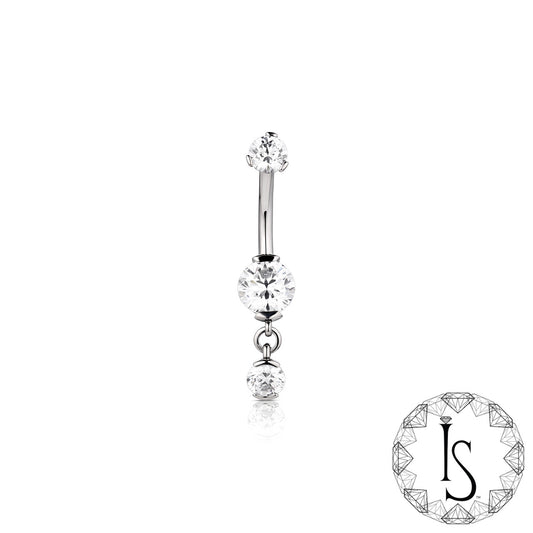 Industrial Strength 14ga Prong Dangle Navel Barbell