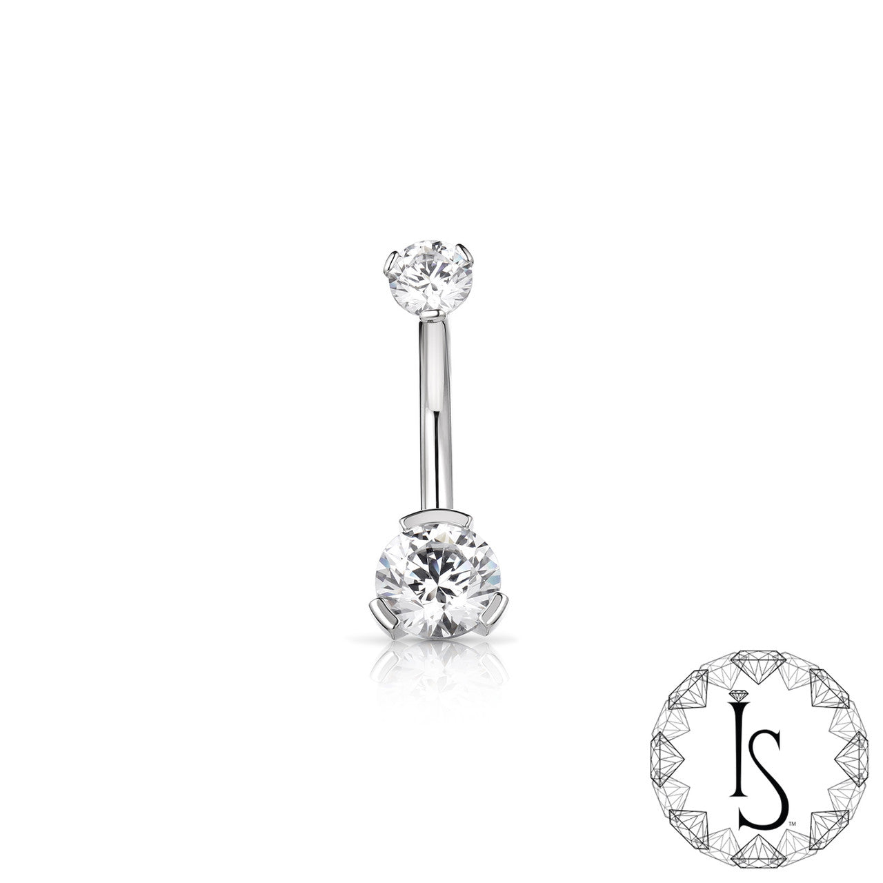 Industrial Strength 14ga Prong Navel Barbell
