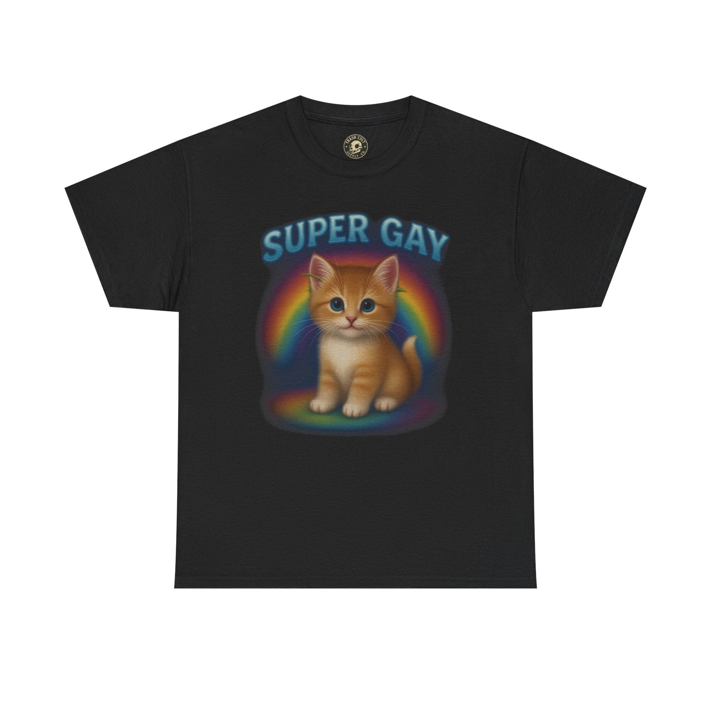 Super Gay Kitten Shirt – Cute Airbrush Rainbow Pride Tee