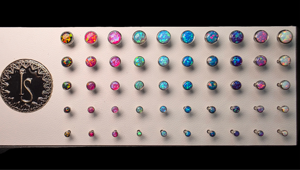 16ga Titanium Threaded Cabochan Fauxpal Tips from Industrial Strength