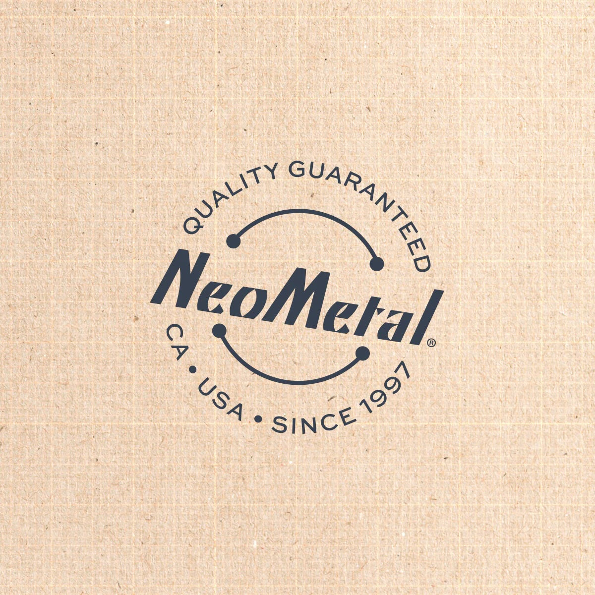 NeoMetal logo on a beige background with 'Quality Guaranteed' text