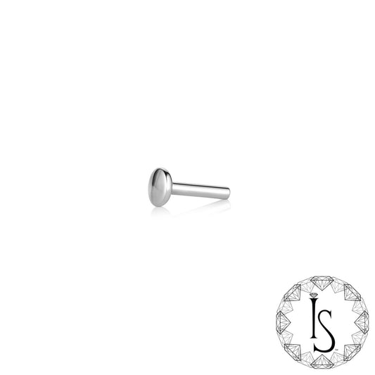 16g Titanium Fixed End Straight Barbell with 4mm Fixed Disk From Industrial Strength