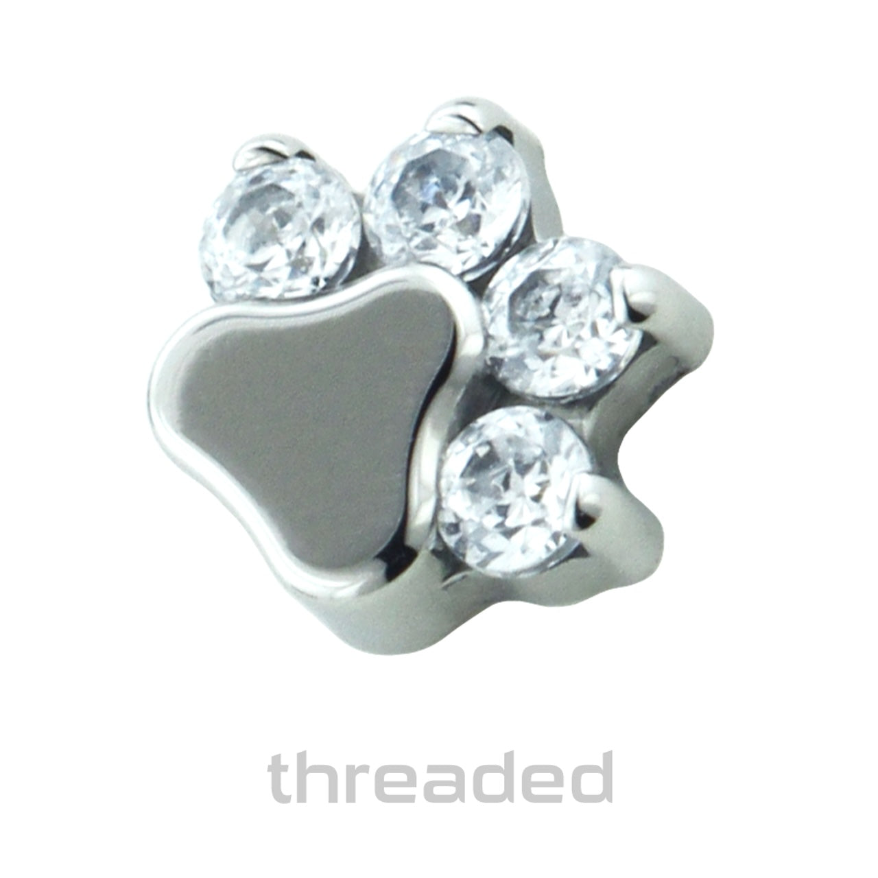 Titanium Paw Print body jewelry from Industrial Strength