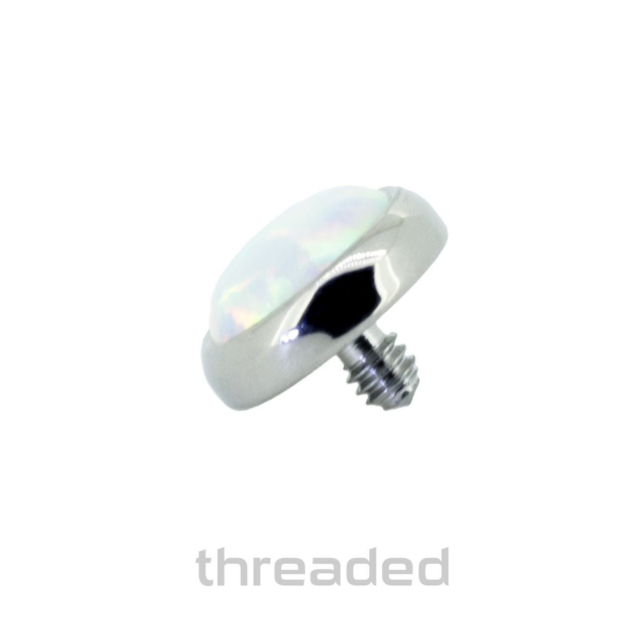 body jewelry white faux-pal gemstone on a white background