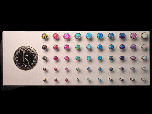 16ga Titanium Threaded Cabochan Fauxpal Tips from Industrial Strength