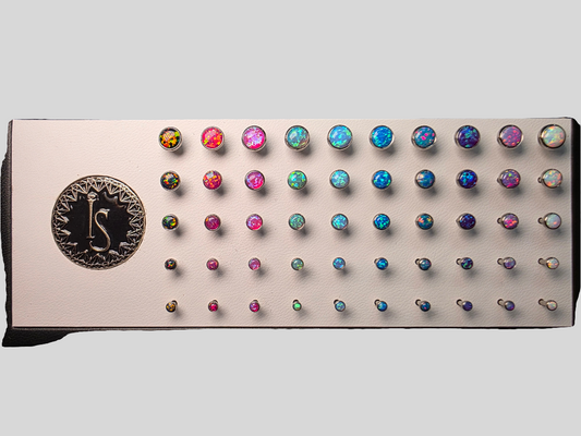 16ga Titanium Threaded Cabochan Fauxpal Tips from Industrial Strength