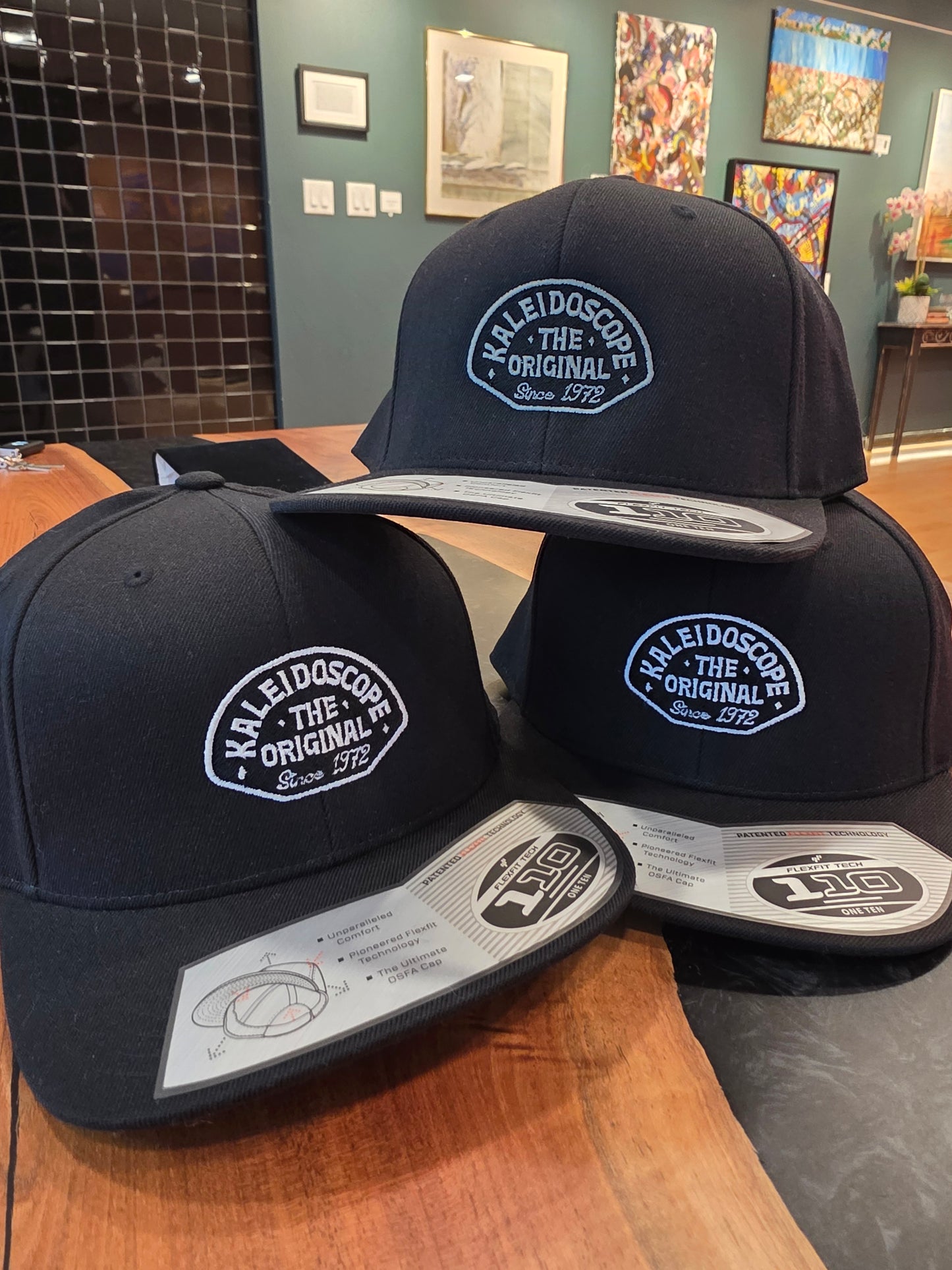 Kaleidoscope embroidered snapback hat